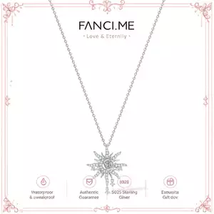 FANCIME "Soluna Nexus" Vòng cổ bạc đá quý tháng 4