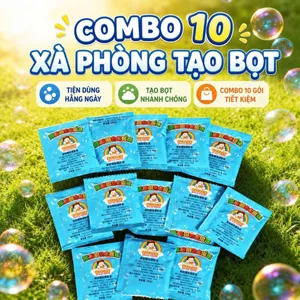 Combo 10 gói dung dịch thổi bong bóng đậm đặc dùng cho máy tạo bong bóng