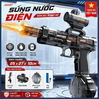 Đồ Chơi Phun Nước điện Tự động 2026 Có đèn LED, Pin Sạc Mạnh Mẽ, đồ Chơi Mùa Hè Cực Vui