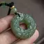 Ngọc bích khắc hai mặt tinh tế Bule Brave Troops Móc khóa Chuyển tiền thủ công Mặt dây chuyền chạm khắc cổ điển Nelace