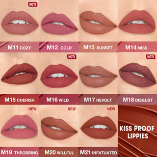 O.TWO.O Matte Kiss Khóa màu lâu trôi Matte Lipstick Light Màu mờ Họa tiết nhung mờ lâu trôi