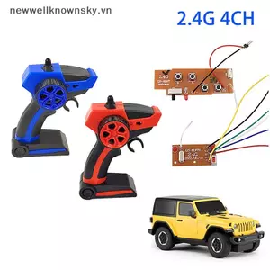 MỚI 1 Bộ DIY Điều Khiển Từ Xa Thuyền Ô Tô Xe Tăng Điều Khiển Từ Xa Bộ Phát Và Thu Ban 2.4G 4CH Cho Tàu Rc Xe Ô Tô SKY
