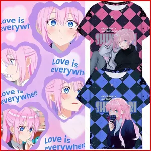YB1 Shikimoris Không Chỉ Là Một Cutie Shu Inuzuka Cosplay Vải Full Graphic Áo Thun Anime Tay Ngắn Top BY1