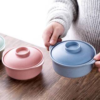 [Ktp] bát mì ăn liền có nắp đậy bát cơm nóng súp đồ ăn cho học sinh phong cách Nhật Bản Bộ đồ ăn bát nhà bếp khỏe mạnh