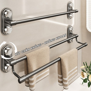 Giá Treo Khăn Gắn Tường Hút Chân Không Cao Cấp, Kệ Treo Khăn Nhà Tắm Chắc Chắn Không Cần Khoan Đục