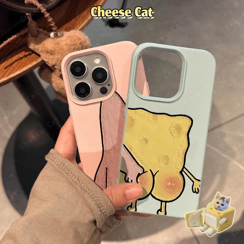 Ốp điện thoại cặp đôi sao biển xốp dễ thương cho iPhone 15 14 13 16 17 Pro Max 11 12 Pro Xs Max XR 7 Plus