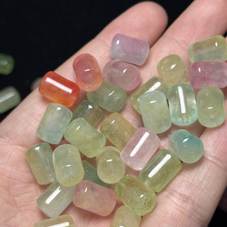 ((10 Cái) Pha Lê Tourmaline Màu Đá Tricolor 8 x 12 Mm Bàn Tính Hạt Rời Hạt Tự Làm Vòng Tay Phụ Kiện
