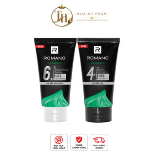Combo 2 Gel vuốt tóc nam Romano Classic giữ nếp lâu và giữ nếp siêu cứng 150g/chai