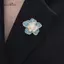 AqToCna Thanh Lịch Hoa Camellia Thổ Cẩm Chân Cho Nữ Hoa Đẹp Cây Mặc Quần Áo Xòe Trang Sức Phụ Kiện Mourning Thổ Cẩm AqToCna