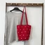 Túi đeo vai chấm bi FUHUIOT, Túi Tote vải Canvas thời trang Hàn Quốc nhẹ, Ví nách ngọt ngào thêu túi xách nữ công suất lớn