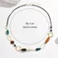WEETW Hình Học Choker, Vòng Cổ Vòng Cổ Hình Dạng Không Đều Rỗng, Phong Cách Bohemian Giả Mã Não Hạt Gỗ Dài Lớp Trang Sức Bohemian Đảng