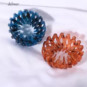 DELMER Vuốt Tóc Bé Gái Tính Khí Co Giãn Đơn Giản Vintage Phụ Kiện Tóc Vòng Tóc