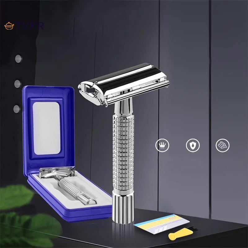 TVKR Dao cạo thẳng hai cạnh cổ điển an toàn, tông đơ cắt cổ, dùng cho nam cạo râu OIK