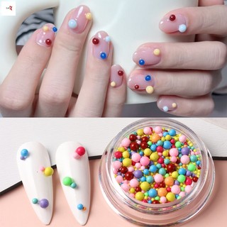 Hạt móng tay nhựa màu Dopamine Macaron Kích thước hỗn hợp để làm móng tay mùa hè
