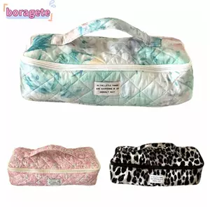 Túi đựng máy sấy tóc BORAGETE, Quilting Cotton có tay cầm Túi đựng máy uốn tóc, Túi đựng sức chứa lớn mềm di động dành cho du lịch