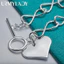 URMYLADY Bạc 925 Trái Tim Tình Yêu Mặt Dây Chuyền Vòng Tay Cho Người Phụ Nữ Cưới Đính Hôn Tiệc Trang Sức Thời Trang