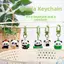 Móc khóa động vật đáng yêu DAYBREAK, Móc khóa hình gấu trúc hoạt hình cặp đôi dễ thương, Nhựa / Kim loại 8 kiểu giữ chìa khóa ô tô
