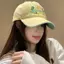 ZK Nữ Thêu Hoa Cotton Mũ Bóng Chày Ngoài Trời Phong Cách Hàn Quốc Mũ Màu Trơn VN
