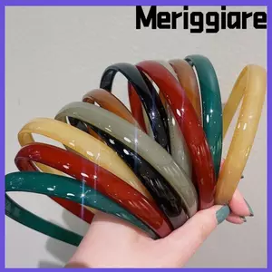 Vòng buộc tóc thạch MERIGGIARE, Băng đô Acrylic ánh sáng nước chống trượt, Kẹp tóc răng 2024 Màu trơn Tối giản Băng đô tóc Hàn Quốc dành cho nữ Phụ kiện tóc bé gái