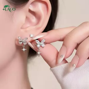 Springevenstar Bướm Ngôi Sao Xương Tai Kẹp Tai Bông Tai Thời Trang Mới Cho Nữ Ốc Tai Trang Sức Phụ Kiện Springevenstar