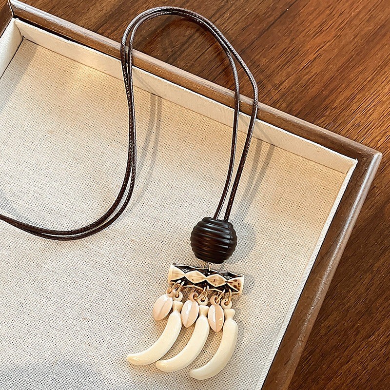 Vòng cổ mặt dây chuyền phong cách Trung Quốc mới thời trang Vòng cổ áo len phong cách mới