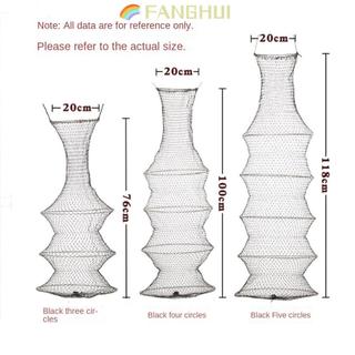 FANGHUI Lồng Cá Dính Màu Đen, Dệt Vòng Thép Mềm Dụng Cụ Câu Cá, Vòng Thép Nhẹ Giỏ Câu Cá Và Bảo Vệ Câu Cá