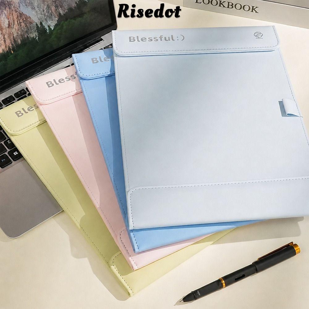 Clipboard RISEDOT, Kẹp đơn / đôi Da PU A4 Thư mục tập tin, Bảng ký từ tính đa năng Văn phòng trường học
