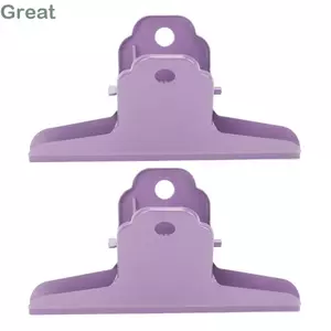 TUYỆT VỜI 2 Kẹp Chất Kết Dính Kim Loại, Tím / Đỏ / Hồng / Đen 10cm Kẹp Giấy Kim Loại, Dễ Sử Dụng Tay Cầm Mạnh Bền Mịn Edge Thư Mục Văn Phòng Kẹp Tổ Chức Tài Liệu