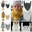 DELMER Halloween ria mép giả, ria mép giả râu giả thực tế, râu lớn thủ công mô phỏng lông tơ dài ông già Noel Cosplay