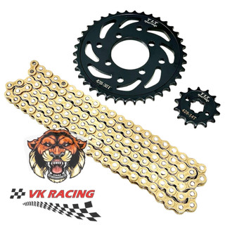 Bộ nhông sên đĩa NSD xích sên TLT thái lan raider fi - satria fi (Black 428H mạ đồng 14-38-126L)