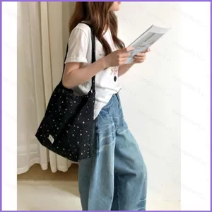SQ11 Mới Mùa Xuân Túi Đeo Vai Dây Rút Lấp Lánh Ngôi Sao Tote Túi Màu Macaron Dễ Thương Cho Nữ