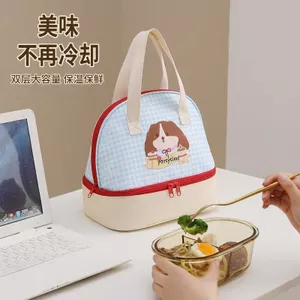 Túi Đựng Đồ Ăn Trưa Dung Tích Lớn Ngăn Hai Lớp Hộp Cơm Trưa Túi Tote Sinh Viên Văn Phòng Nhân Viên Có Cơm Ăn Sáng Túi Cách Nhiệt