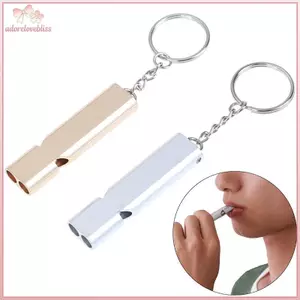 THÊM Hợp kim Nhôm khẩn cấp Còi sinh tồn Công cụ đi bộ đường dài cắm trại ngoài trời W / Móc khóa BSS