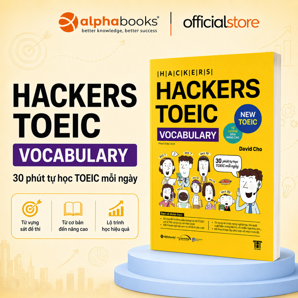 Sách - Hackers TOEIC Vocabulary - Từ cơ bản đến nâng cao (Gamma Books)