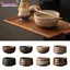 Dụng cụ pha trà BORAGETE, Bát Matcha chịu nhiệt độ cao dung tích lớn, Bát súp Salad trà gốm mịn di động cho phụ kiện bộ trà