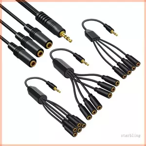 Ngôi Sao 1 Trong 3 4 5 6 Out 3 5mm Dây Aux Nam Sang Nữ Stereo Aux Bộ Chuyển Đổi Dây Chia Cáp Dây Cho Tai Nghe Speake