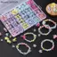{AKIN} 174 Chiếc Trái Tim Acrylic Hạt Hoa Tròn Miếng Đệm Rời Hạt Trong Hộp Cho DIY Trang Sức Bông Tai Vòng Tay Đồ Thủ Công Thủ Công {a}