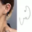 AqToCna 1 Cái Thời Trang Sáng Bóng Zircon Hình Rắn sel Vòng Đeo Tai Cho Nữ Tính Khí Bông Tai Ánh Sáng Sang Trọng Thoáng Mát Kẹp Tai Dự Tiệc Trang Sức AqToCna