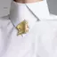 HNKMP Nữ Thanh Lịch Pin 1 Chiếc Màu Vàng Bướm Rỗng Lá Bạch Quả Thổ Cẩm Phụ Kiện Dành Cho Doanh Nhân Và Thường Ngày.