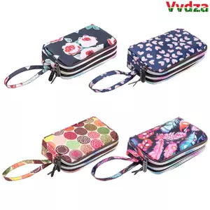 Túi vải in VVDZA Thời trang dung tích lớn hơn Ví dài ba lớp chống nước
