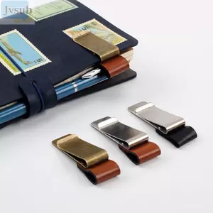 JVSUB Kẹp thép không gỉ Văn phòng phẩm Thư mục bút bằng đồng tiện lợi di động