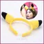 YT4 Pikachu tóc hoạt hình bé gái Internet kẹp đỏ băng đô mềm mại dễ thương