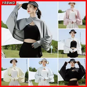 Tay áo mùa hè YRBWD, Tay lái xe lụa băng chống nắng, Khăn choàng thoáng khí thời trang đi xe đạp