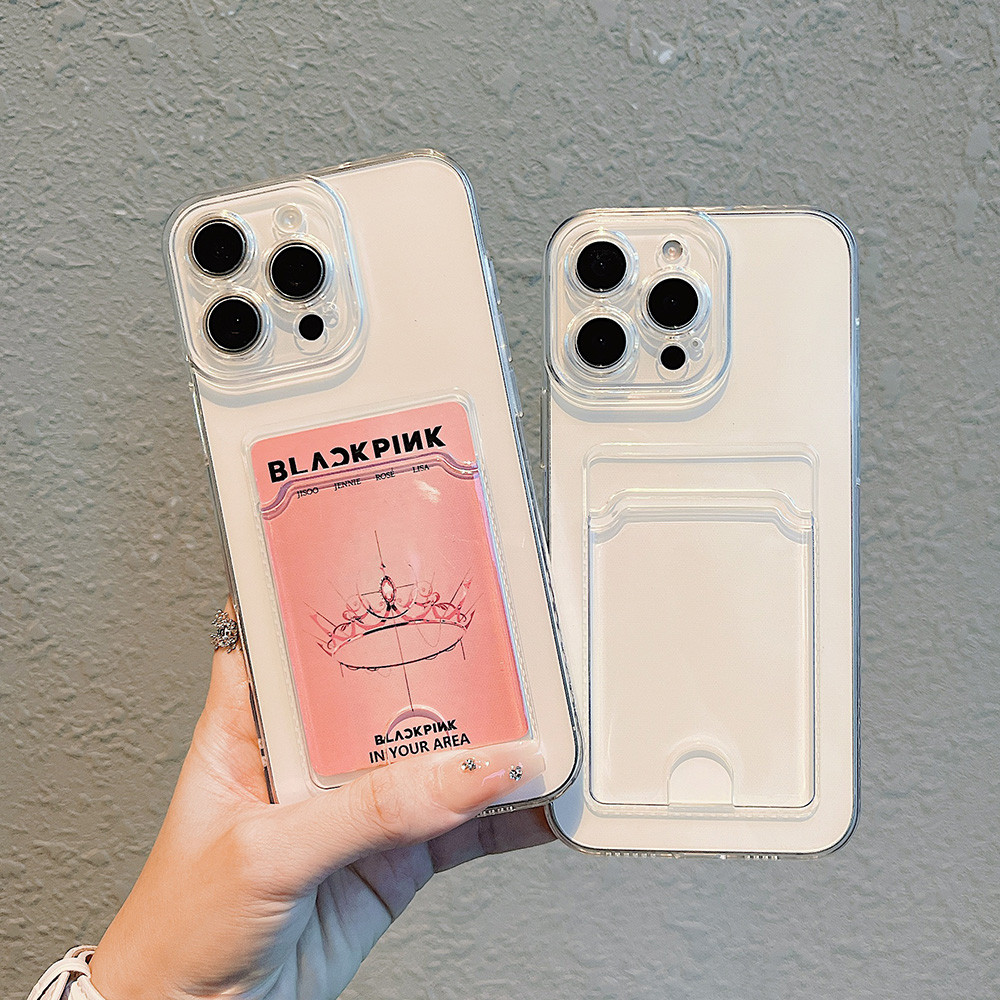 Ốp Điện Thoại Trong Suốt Có Giá Đỡ Thẻ Cho OPPO A6 Pro A15 A16 A54 A76 A3S A12E A5S A12 A5 A9 2020 A52 A72 A92 A53 A3 A16K A5X A17 A38 A58 A78 4G