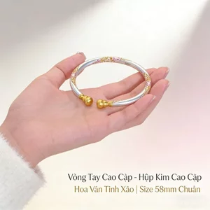 Vòng Tay Bạc Men Bầu Cao Cấp, Size 58mm Vừa Vặn, Thủ Công Thanh Lịch, Quà Tặng Phong Cách Chunky