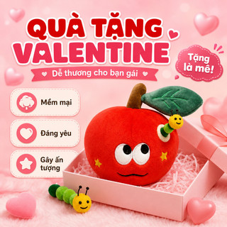 Gấu bông táo đỏ – Nhồi bông mềm mại, móc khóa xinh – Có thể đựng nhẫn – Quà tặng Valentine, sinh nhật – Siêu dễ thương