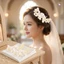 2 Chiếc Trắng Kim Cương Giả Ren Cô Dâu Đầu Bộ Phụ Kiện Tóc Cưới Thanh Lịch Trang Trọng