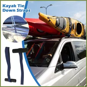 Dây Đeo Kayak Cho Mái Giá 2 Miếng Hàng Hóa Ratchet Di Chuyển Dây Canoes Dây An Toàn Hàng Hóa Cho Xe Tải Trailer Kayak kouvn