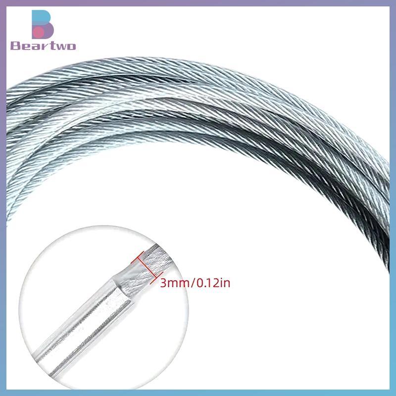 beartwo Dây buộc chó hai đầu 3-10M, dây xích cáp, vòng cổ huấn luyện ngoài trời chống rỉ, dây đeo mới