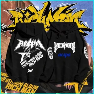 SY3 AESPA mini album thứ 6 Rich Man Áo Hoodie KPOP Áo Unisex Dài Tay Top YS3